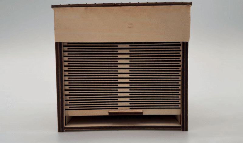Laser-cut Garage/storage Unit w. Sliding door