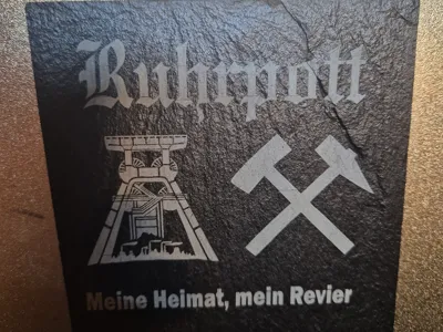 Slate Coaster Förderturm Ruhrpott Engraving