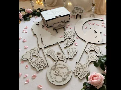 Wedding decor set for laser 101 pieces