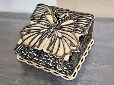 Gate Hinge Butterfly Box Laser Cut