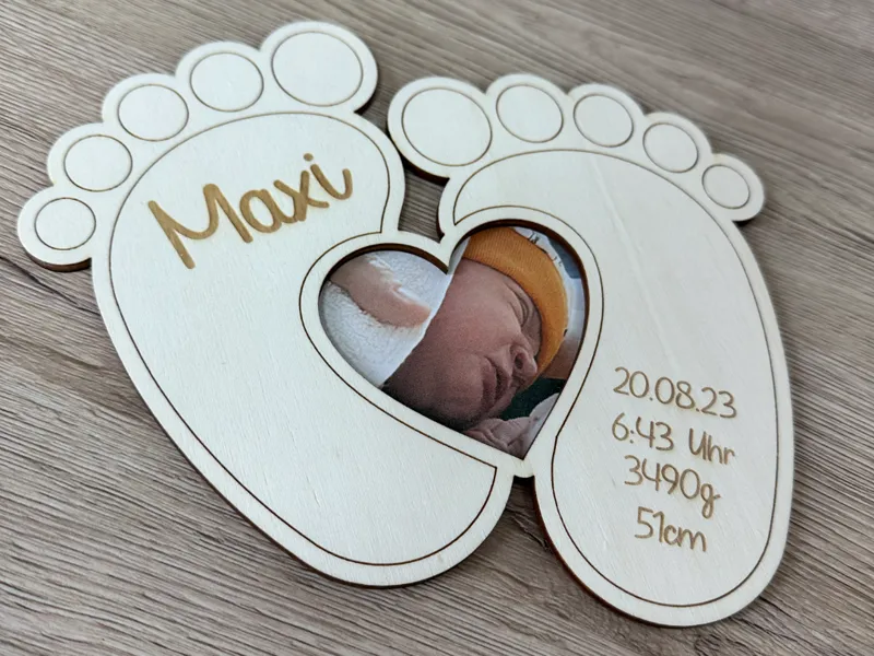 Geschenk zur Geburt mit Foto