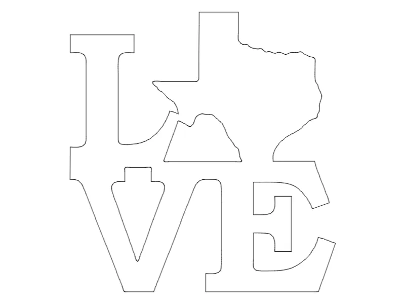Texas Love Sign