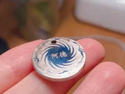 Pet ID Tag Sun Bird Pattern