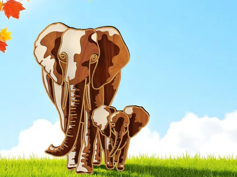 Layered elephant