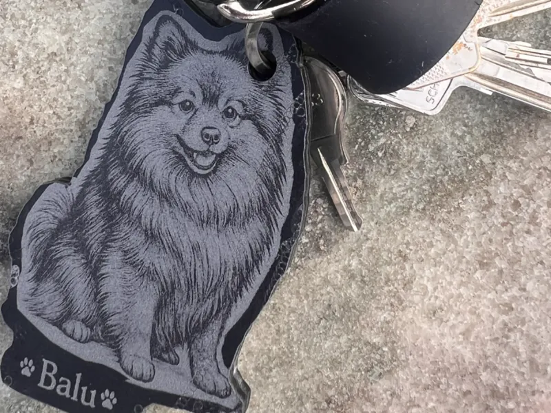 Pomeranian / Kleinspitz / Hund / Schlüsselanhänger