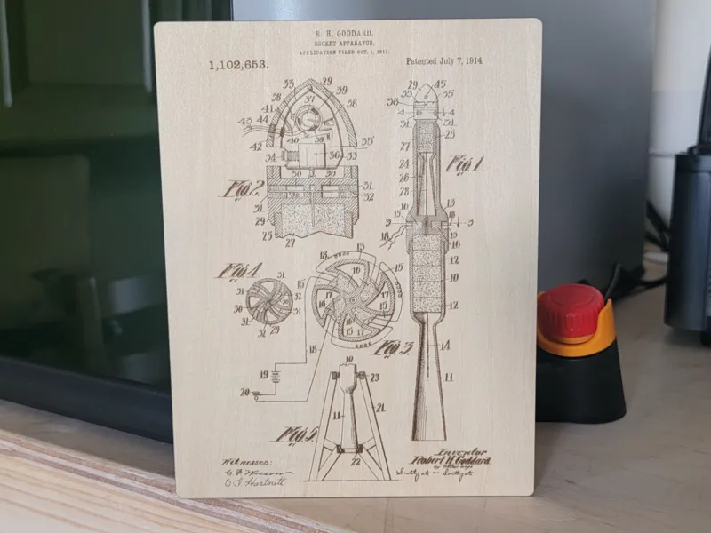 Rocket Patent Sign