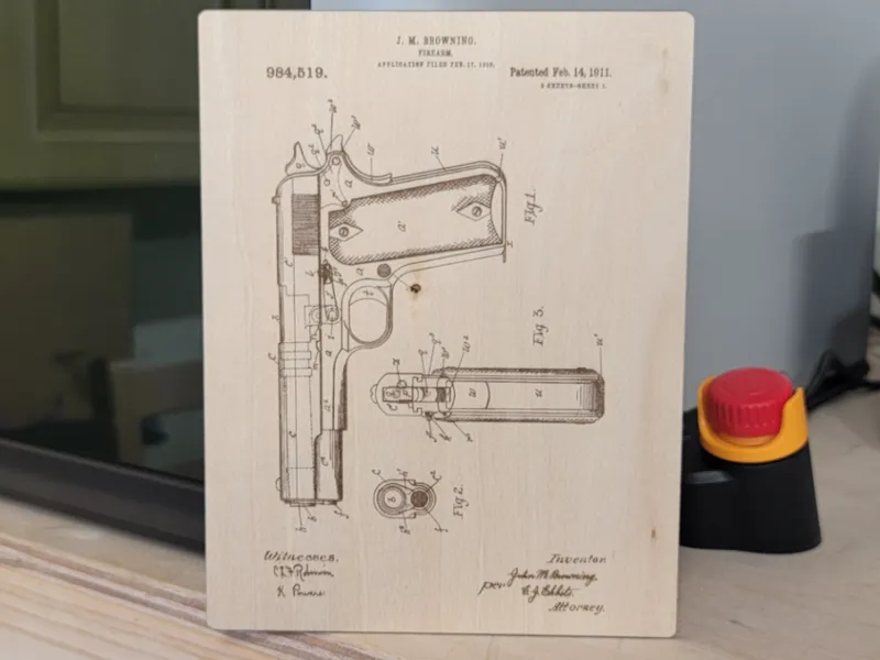 1911 Patent Artwork Signs