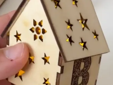 Christmas place card house
