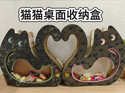 Cat Desktop Organizer — (Interchangeable Cat Styles)