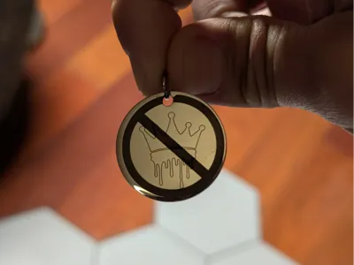 No Kings - Laser Engraved Dog Tag
