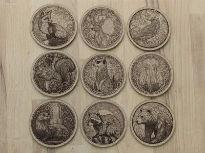 Drink Coasters (Nature Themed / Art Nouveau)