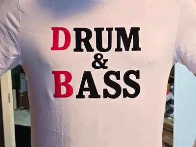 D-RUM and B-ASS — Flocked T-shirt (Plotter Ready)