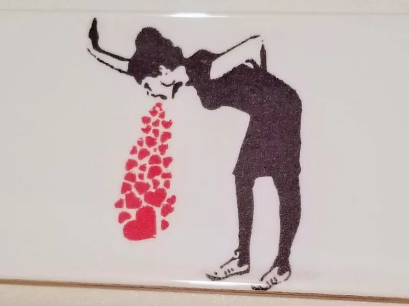 Banksy- Umbrella Girl, Vomiting girl, Balloon girl