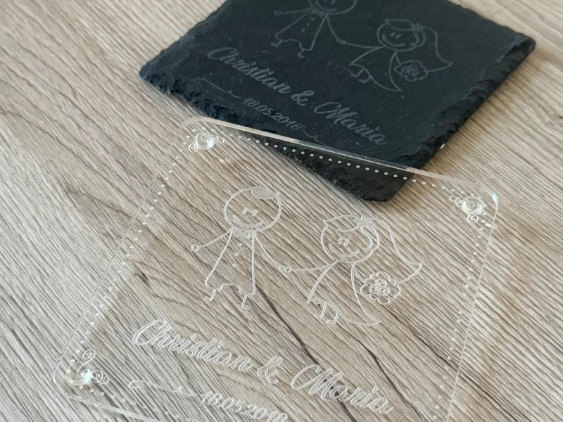 Untersetzer Hochzeit – Gastgeschenk oder Geschenk 