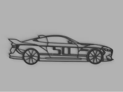 BMW 3.0 CSL 2022 Silhouette Wall Art