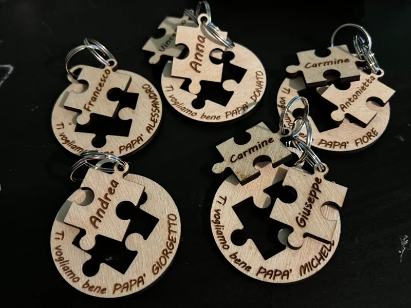 Portachiavi Puzzle con Nomi
