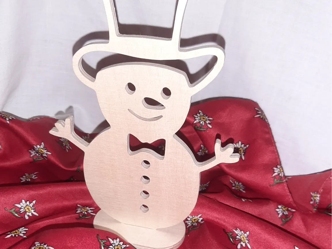 Wooden Snowman Decoration by Nyko MakerWorld: Download Free 3D Models - 3D model önizlemesi