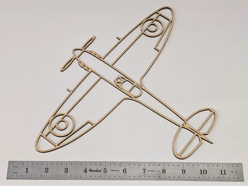 12 in Supermarine Spitfire Wall Art Fast - No Fly