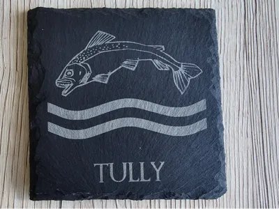 Game of Thrones Slate Coaster House Tully