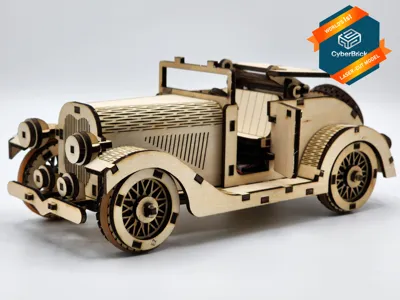 1934 Ford Cabriolet Model for Cyberbrick