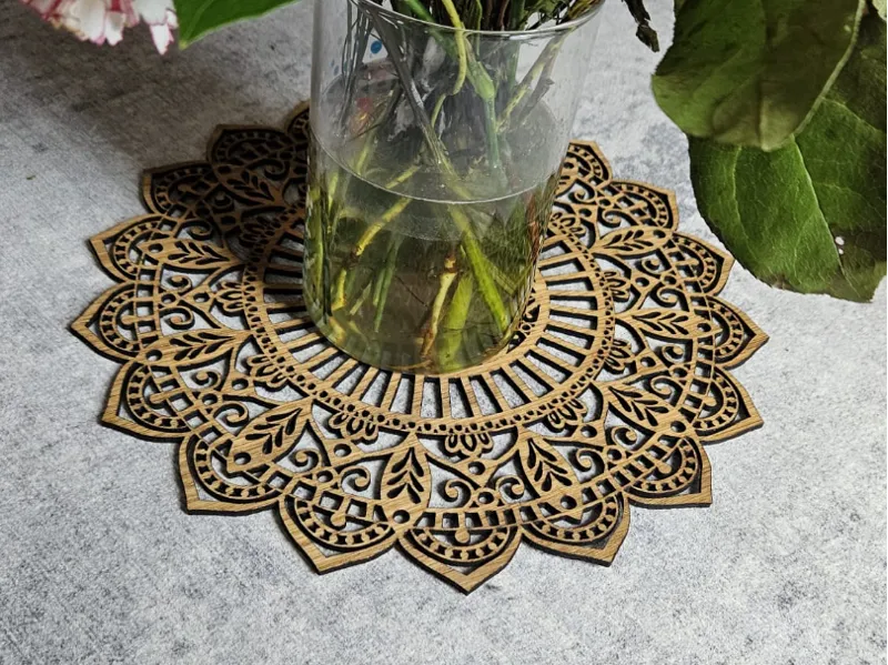 Mandala Topfuntersetzer Holz Deko