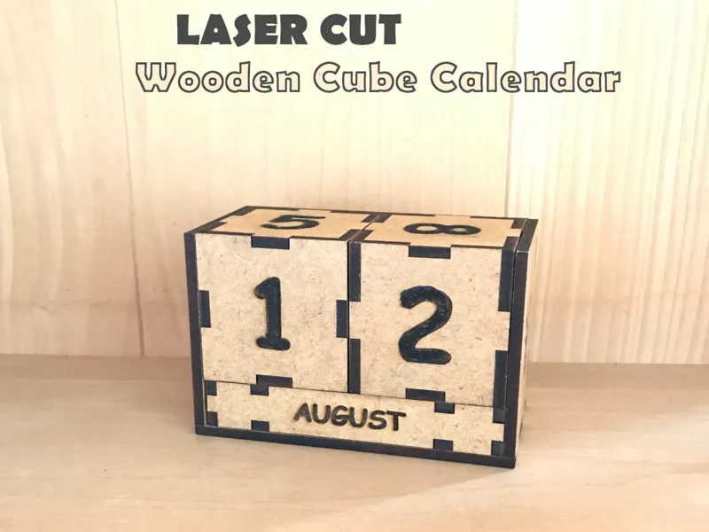 Wooden Cube Calendar – Perpetual Date Display