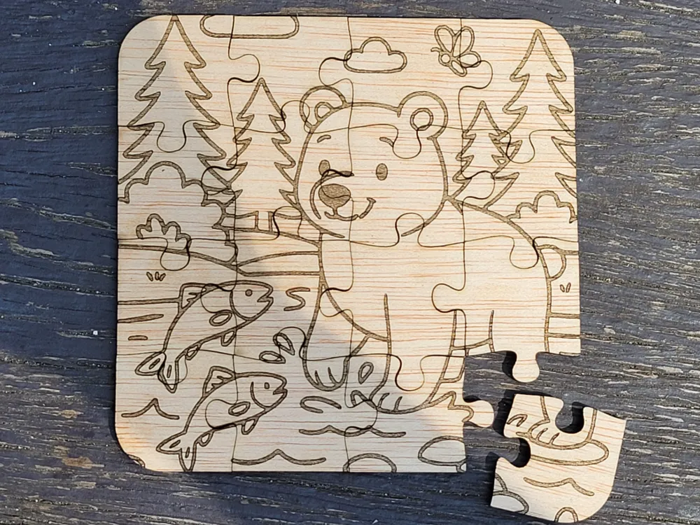 Puzzle ours molairepour enfants - Éco-conçus - Fabriqués en France.