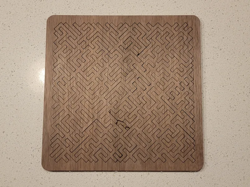 38 Piece Square Fractal Puzzle