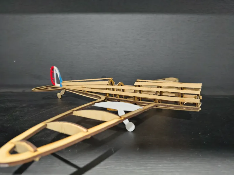 Laser-Cut Wooden Aircraft Frame (3mm Pine Wood)