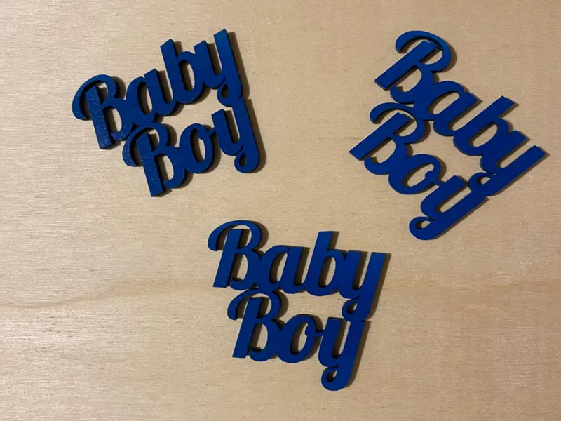 Baby Boy Wooden Topper