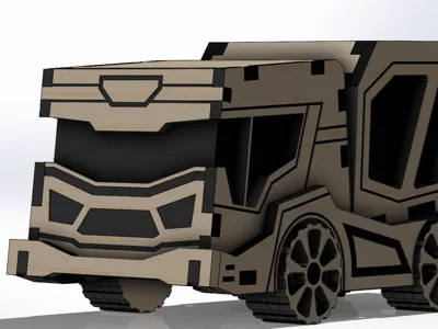 Laser Cut Truck Model