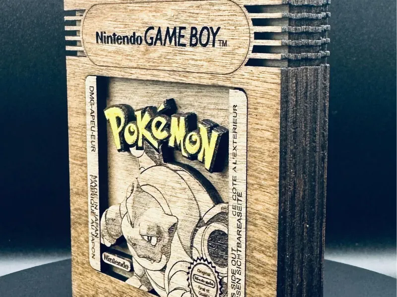 Pokémon Blue - Gameboy cartridge - layered fan art