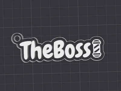 Keychain "The Boss" for Barber