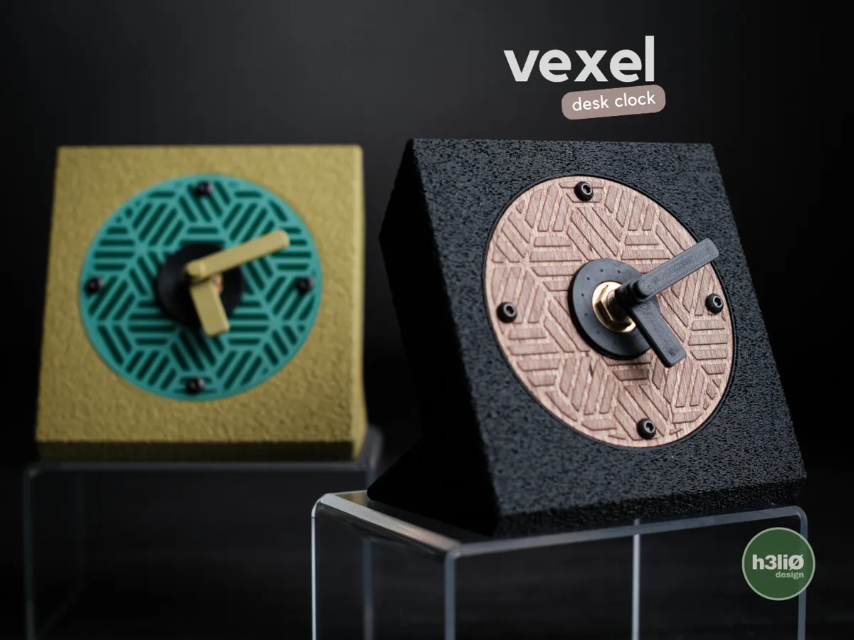 vexel • clock face by h3li0 MakerWorld: Download Free 3D Models - 3D model önizlemesi