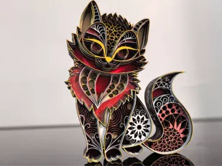 Kitty猫 叠雕 5层（动物系列）
