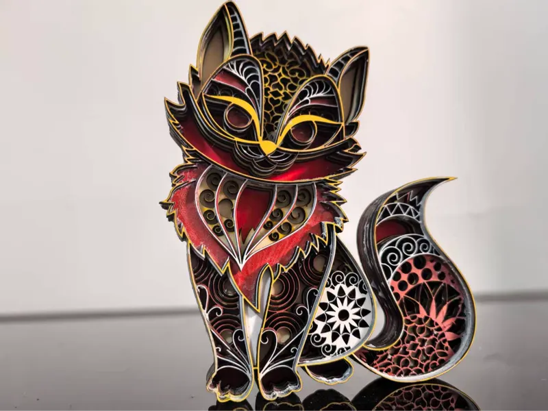 Kitty猫 叠雕 5层（动物系列）