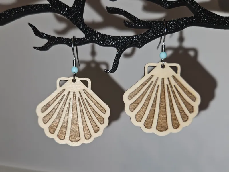 Boucle doreille coquillage