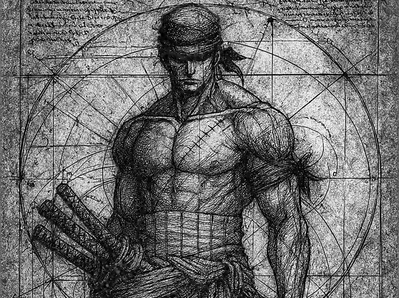 One Piece Zorro Gravur
