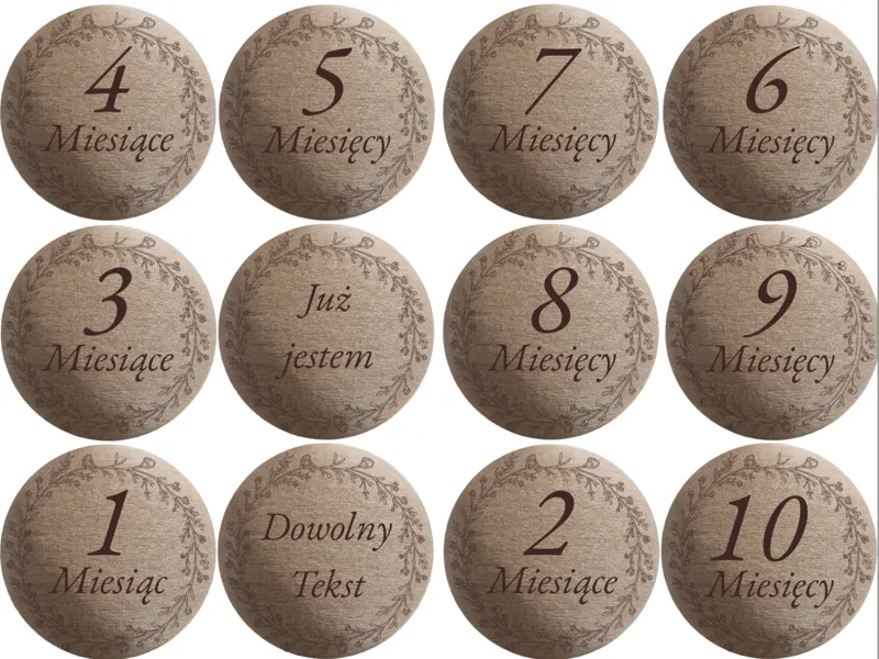 Baby Milestone Discs – Wooden Photo Props