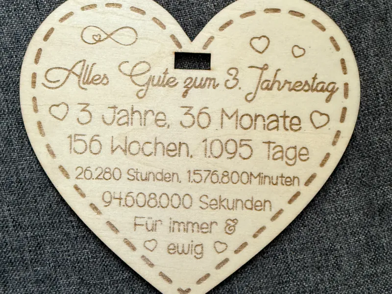 3 Jahre Herz 