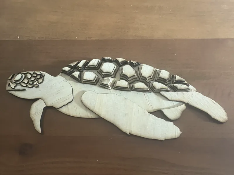Wooden Sea Turtle