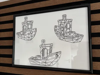 3D Benchy Wireframe – Template