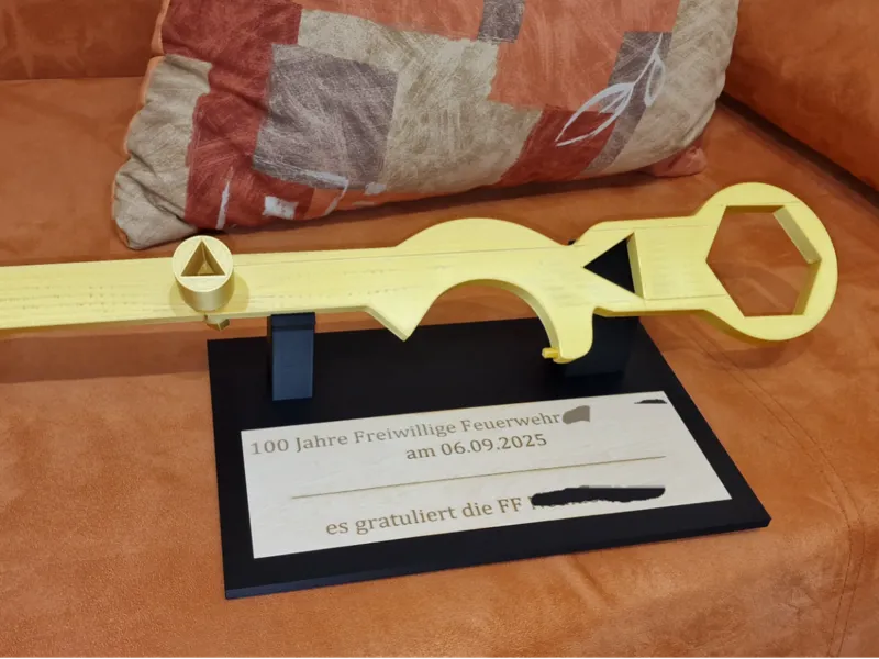 Holzeinleger für das Hydrantenschlüssel Display