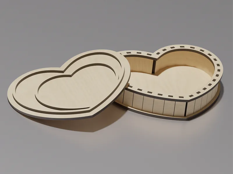 Heart-shaped box with lid 