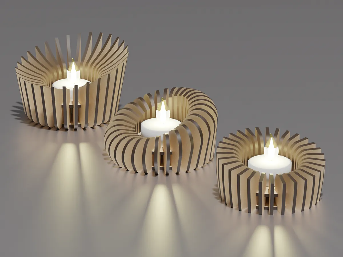 Modern style tealight holder  by kohlsdsgn MakerWorld: Download Free 3D Models - 3D model önizlemesi