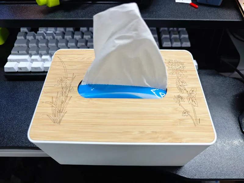 纸巾盒激光雕刻盖板