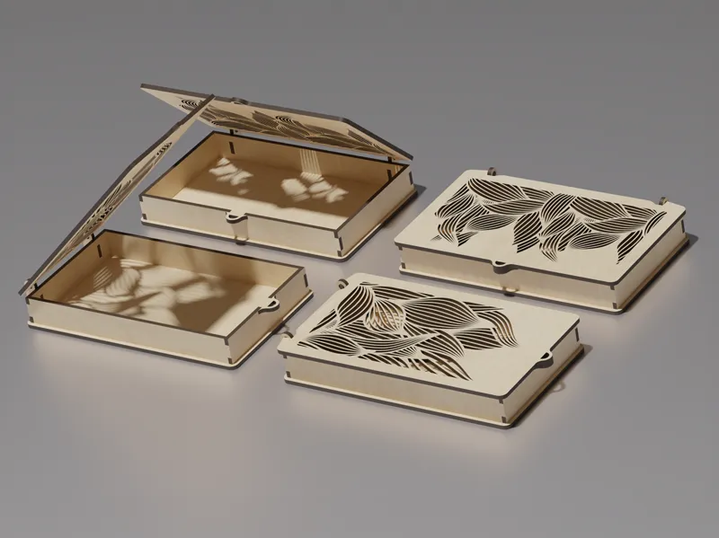 Money box for laser cutting