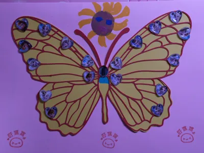 Knife-cut Model - Multi-color Butterfly Papercut