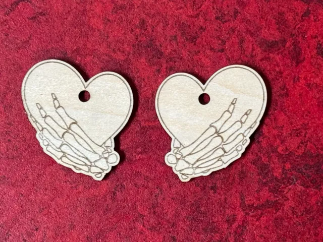 Halloween Heart Hand Earrings