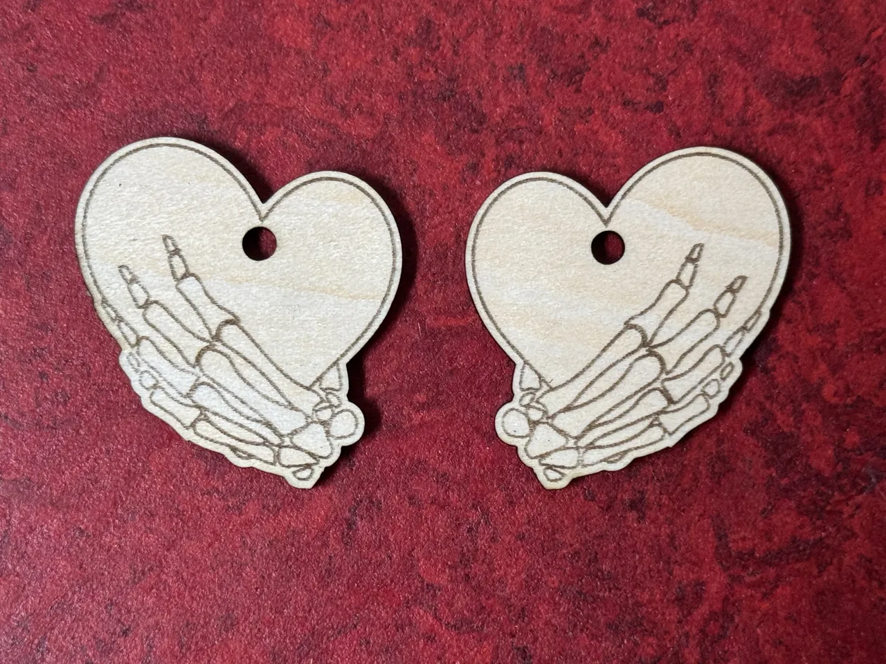 Halloween Heart Hand Earrings view 2